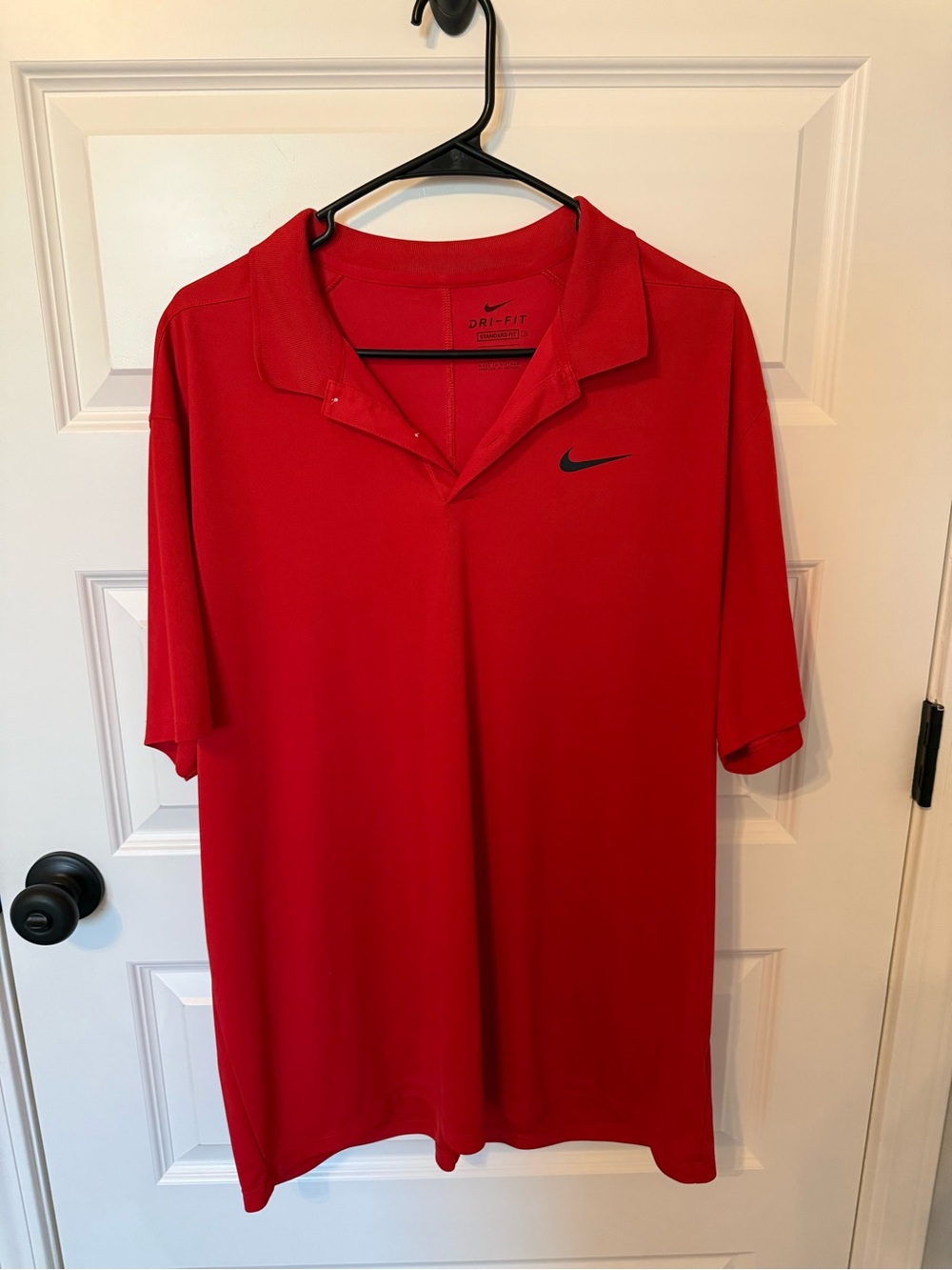 Nike Men’s Red Polo with Black Swoosh